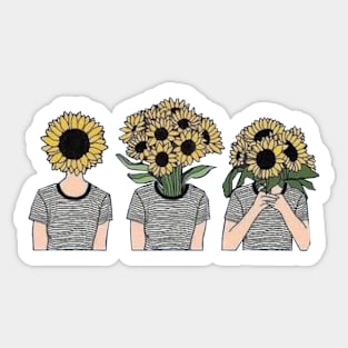 Flower heads - Digital drawing pencil - Colour Sticker